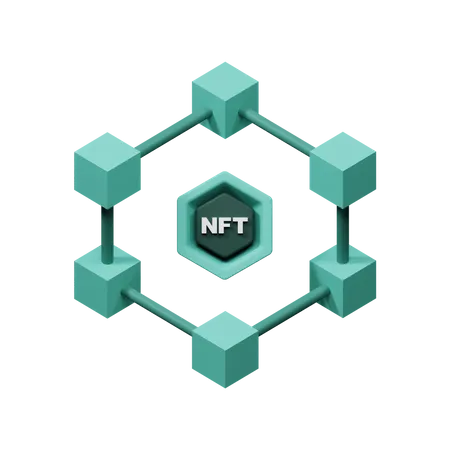 Nft Blockchain  3D Icon