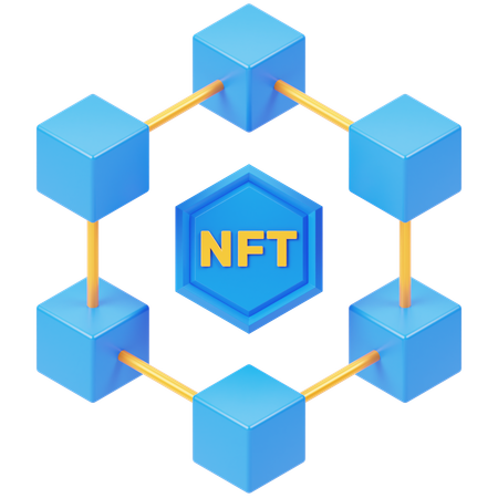NFT Blockchain  3D Icon