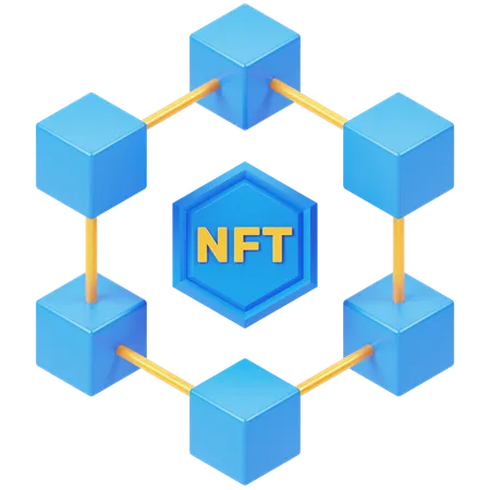 NFT Blockchain  3D Icon