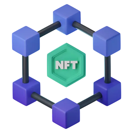 NFT Blockchain  3D Icon