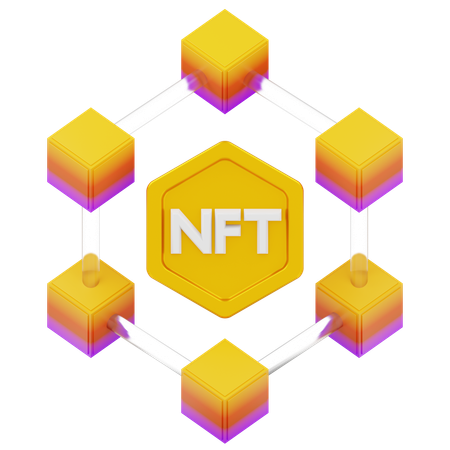 Nft Blockchain  3D Icon