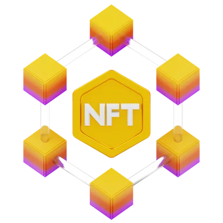 Nft Blockchain  3D Icon