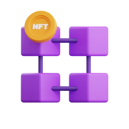 Nft Blockchain  3D Icon