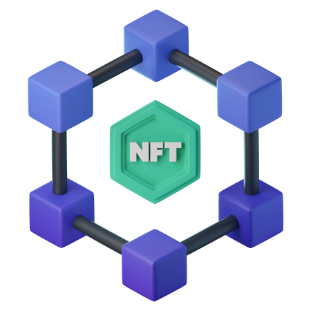 NFT Blockchain 3D Icon