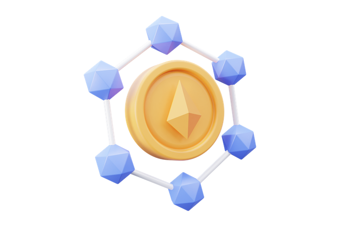 Blockchain NFT  3D Icon