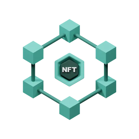 NFT Blockchain 3 D Icon 3D Icon