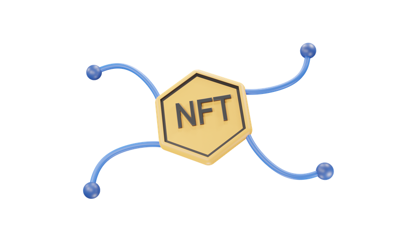 NFT-Blockchain-Netzwerk  3D Icon