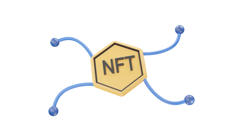 NFT-Blockchain-Netzwerk  3D Icon