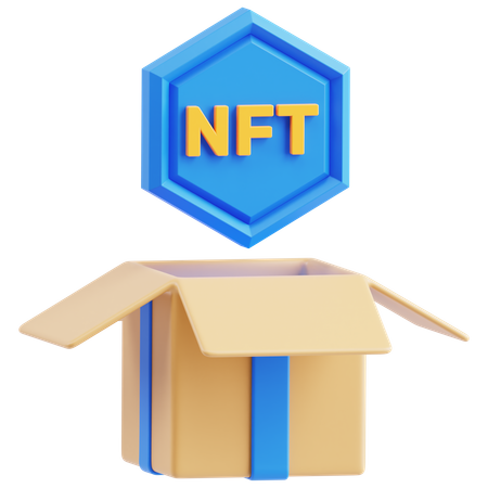 NFT Box  3D Icon