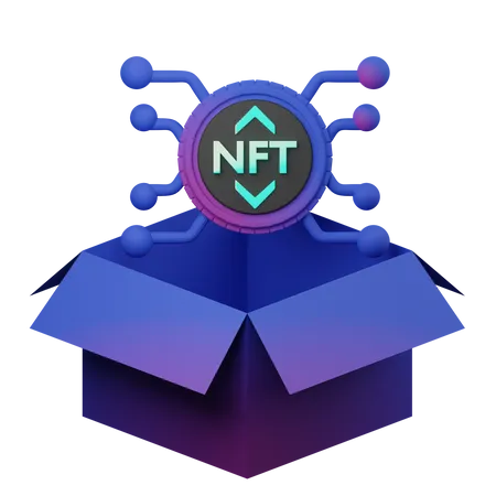 Nft Box  3D Illustration