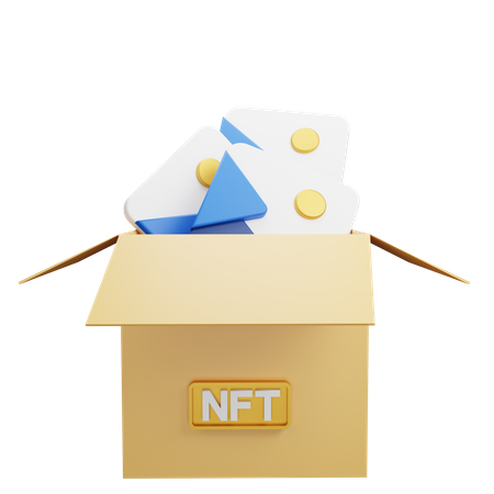 Nft Box  3D Illustration