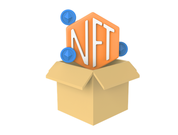 Nft Box 3D Illustration