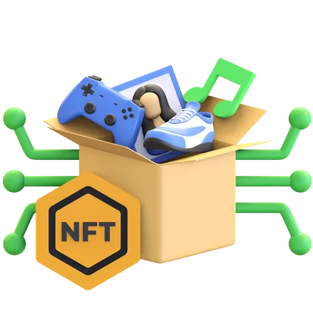 NFT Box  3D Illustration