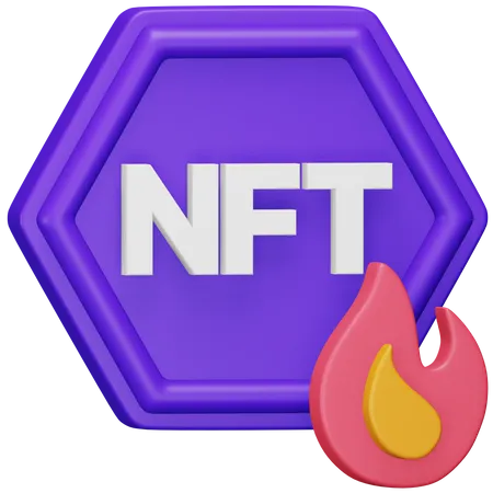 NFT brennen  3D Icon
