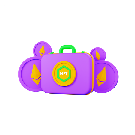 Nft Briefcase  3D Icon