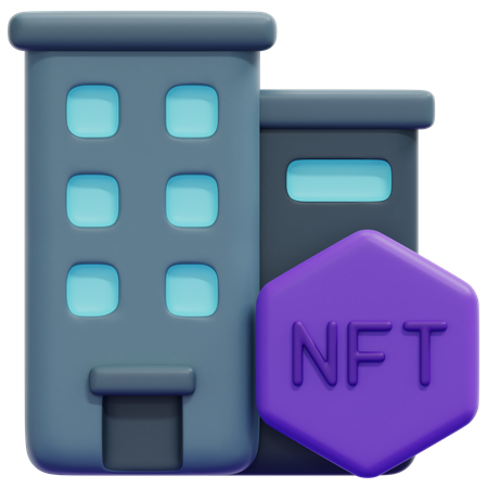 Nft Building  3D Icon