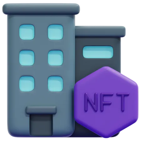 Nft Building  3D Icon