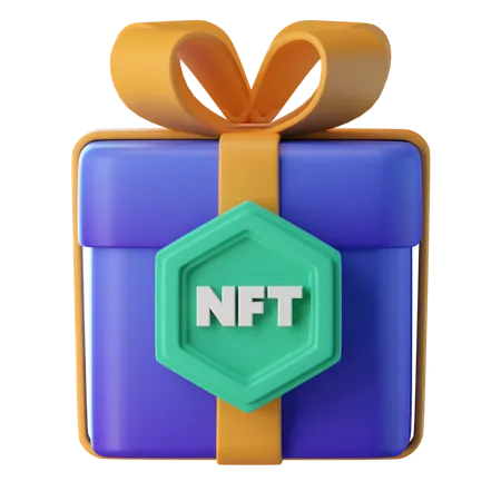 Caixa de presente nft  3D Icon