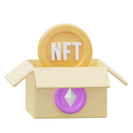 Caja nft  3D Icon