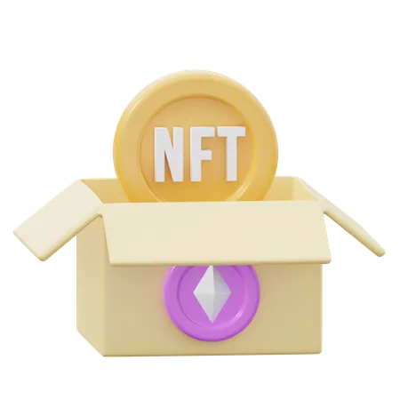 Caja nft  3D Icon