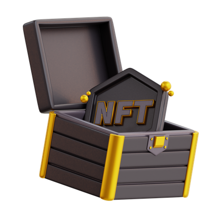 Caja nft  3D Icon