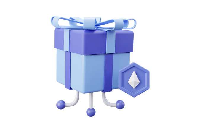 Caja de regalo nft  3D Icon