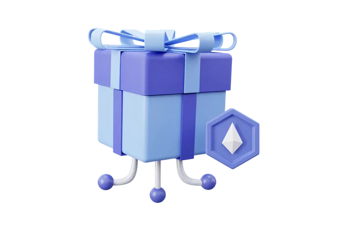 Caja de regalo nft  3D Icon