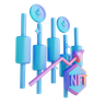 nft candlestick 3d logo