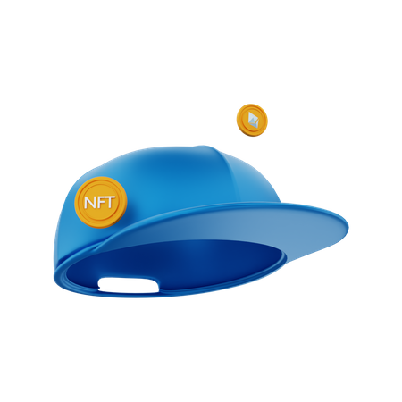 NFT cap  3D Illustration