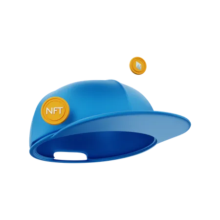 NFT cap  3D Illustration