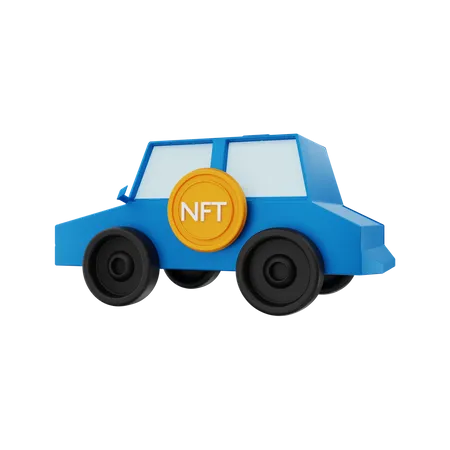NFT car 3D Illustration