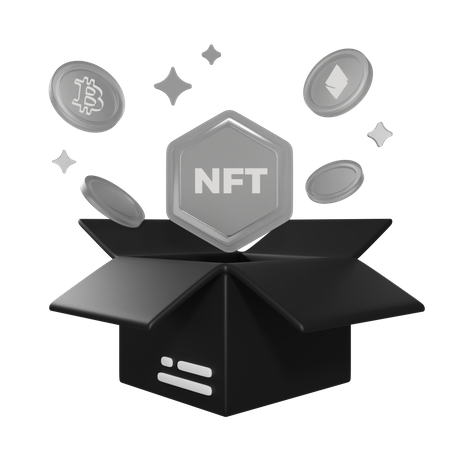 Nft Card Box  3D Icon