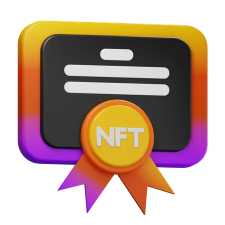 Nft Certificate  3D Icon