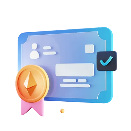 Nft Certificate  3D Icon