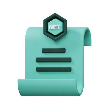 Nft Certificate  3D Icon