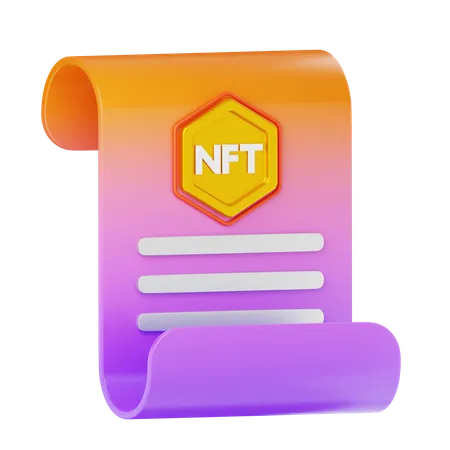 Nft Certificate  3D Icon