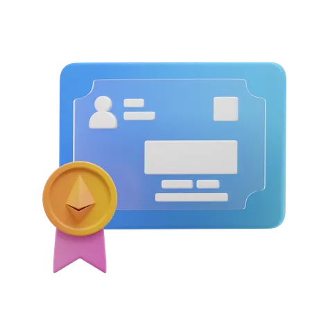 Nft Certificate  3D Icon