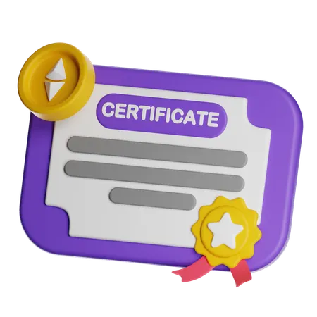 Nft Certificate  3D Icon