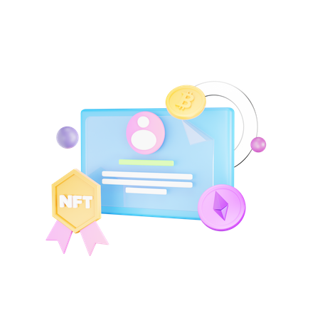 Nft Certificate  3D Icon