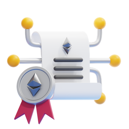 Nft Certificate  3D Icon