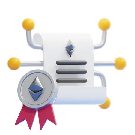 Nft Certificate  3D Icon