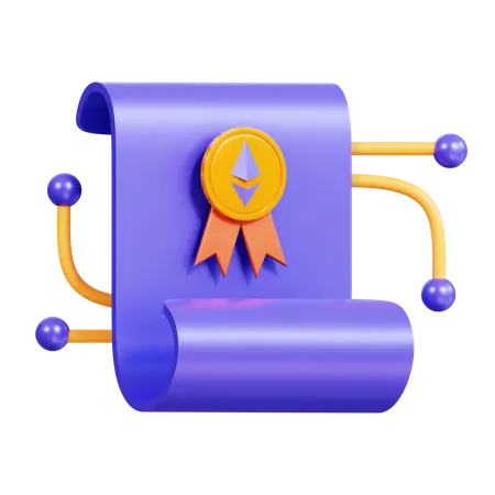 Nft Certificate  3D Icon