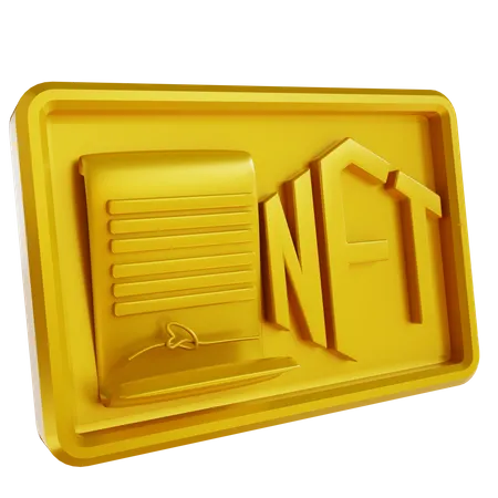 Nft Certificate  3D Icon