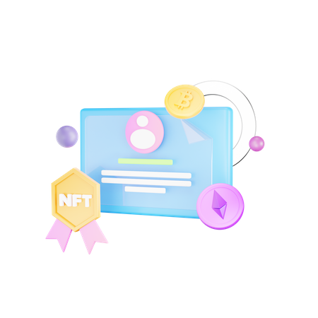Nft Certificate  3D Icon