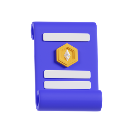 Nft Certificate  3D Icon