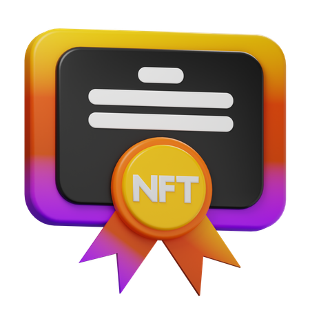 Nft Certificate  3D Icon