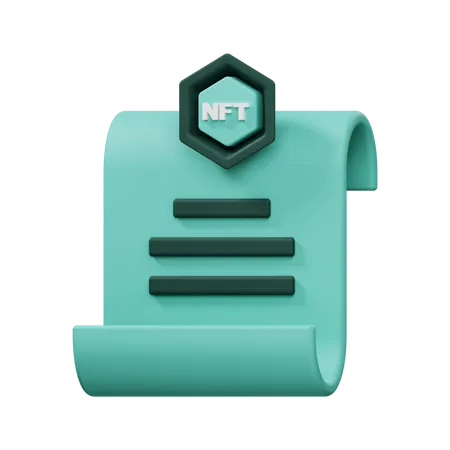 NFT Document 3 D Icon 3D Icon
