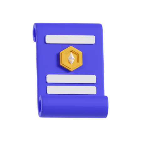 Nft Certificate 3D Icon