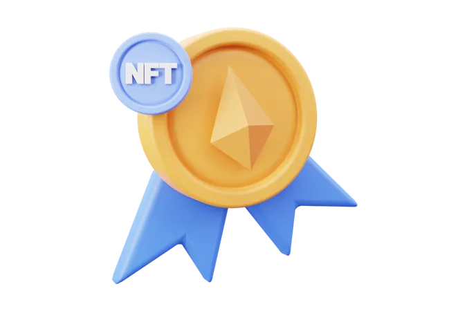 Nft Certifite 3D Icon