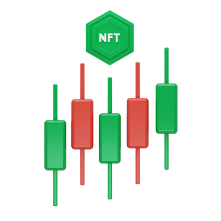 NFT Chart  3D Illustration